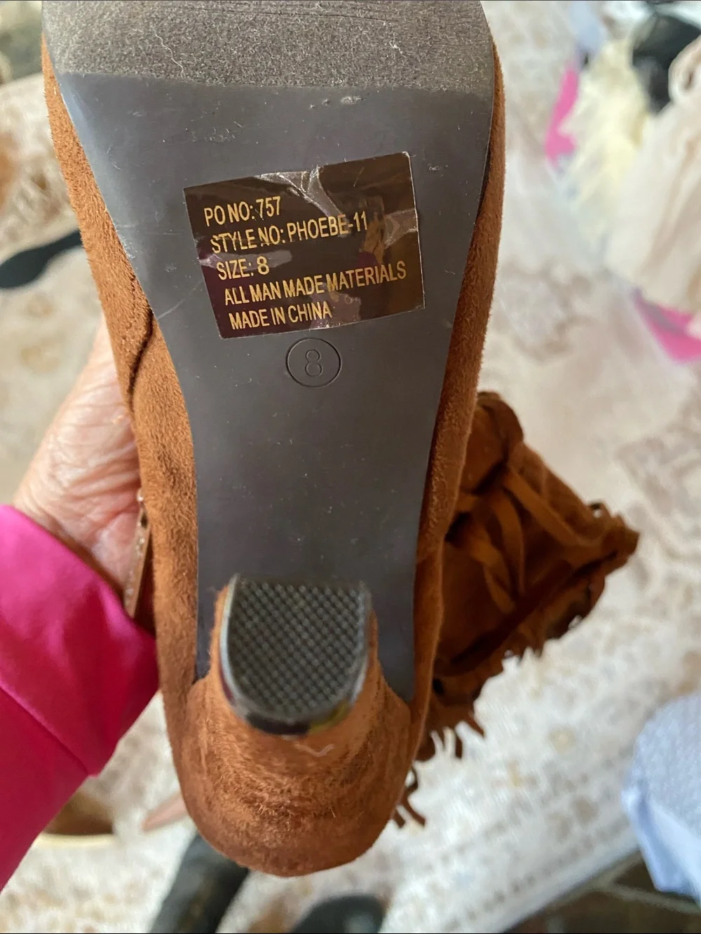 N/A brown suede